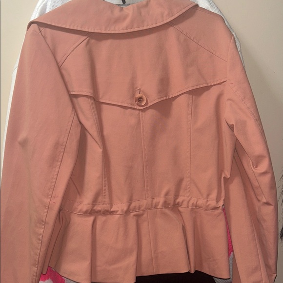 New York & Company Peach Trench Coat - Picture 2 of 4